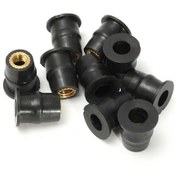 Resim 4/5/6mm Metrik Wellnut M4/m5/m6 Kauçuk Kuyu Somunları Motosiklet Ön Cam Raptiye Ön Cam Vidaları M5 