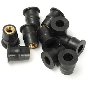 Resim 4/5/6mm Metrik Wellnut M4/m5/m6 Kauçuk Kuyu Somunları Motosiklet Ön Cam Raptiye Ön Cam Vidaları M5 