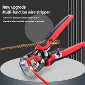 Resim 1 Adet Elektrikçi Otomatik Kablo Soyma Pensesi, 24-10AWG/0.2-6mm² Çok Fonksiyonlu Hızlı Kablo Soyucu ve Kesici, Ev Kablolama, Elektrik Ekipman Bakımı, Makine İmalatı, Oto Tamiri ve Denizcilik Onarımı İçin Uygun 