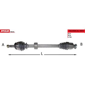 Resim MGA 70534 AKS SAĞ LOGAN MCV 07- LOGAN LS 04- SANDERO 08- 1.2 16V 