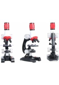 Resim İlk El Grup Eğitici Mikroskop Kiti Zoom LED Işıklı 100X 400X 1200X ST1200X 