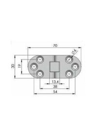 Resim Mepa MKM04 Krom Masa Menteşesi 2'Li 