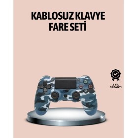 Resim Zero Land Nrtmsa Bluetooth Kablosuz Ps4 Gamepad Çift Motorlu Siyah Controller 
