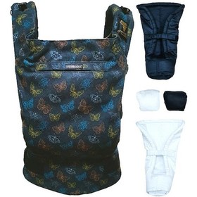 Resim Mamadusbaby Renkli Kelebekler Yenidoğan Set Ergonomik Kanguru 