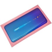 Resim Oppo Reno Z Arka Pil Batarya Kapağı Cam Mavi 