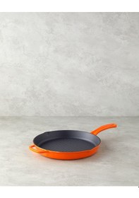 Resim English Home Hecha Demir Döküm Yuvarlak Izgara Tava 28x4 Cm Turuncu Turuncu 