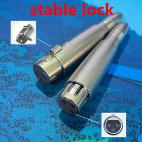 Resim KAILYNIA XLR Kadın 1/4" TRS Kadın Ses Adaptörü, Sağlam Kilitleme Tasarımı - Mikrofon Kullanımı İçin Dayanıklı Gümüş Bağlayıcı, Mikrofon Bağlayıcısı|Sağlam Kilitleme Mekanizması|Dayanıklı Bağlayıcı 