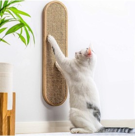 Resim Saule Duvara Monte Edilebilir Ahşap Kedi Tırmalama Tahtası 