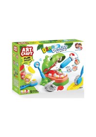 Resim Oyuncak Hamur Ev Set Dino Dişçi Hamur Set 880 Gr Set 