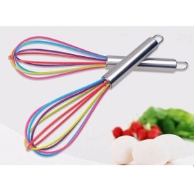 Resim Silikon Çırpıcı Metal Saplı Renkli Çırpma Teli Belirtilmemiş 