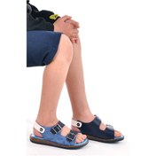 Resim Kiko Şb 2330-39 Orto Pedik Erkek Çocuk Sandalet Terlik Lacivert - (421856529) Lacivert 