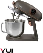 Resim Yui M218 Easy Chef Gri/Gold Stand Mikser 1800w Motor Gücü 8l Kapasite Dayanıklı Döküm Metal Gövde 
