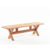 Resim ReHome Focus 180x45 Iroko Ahşap Bank Mutfak Salon Bank Ağaç Sandalye 