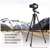 Resim Jeemson Alüminyum Hafif Tripod 135cm Yüksekliği 3kg Yük Kapasitesi Telefon Tutucu Ve Taşıma Çantası İle Siyah 
