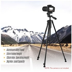 Resim Jeemson Alüminyum Hafif Tripod 135cm Yüksekliği 3kg Yük Kapasitesi Telefon Tutucu Ve Taşıma Çantası İle Siyah 