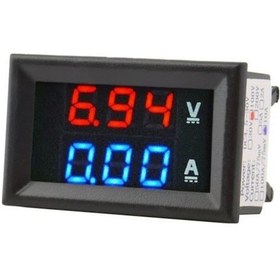 Resim Çift Usb Çıkışlı Panel Tipi Dijital Voltmetre Vqch128 V2 Göstergeli 
