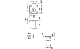 Resim Hafele Çekmece Kilidi Kapak Kilidi ve Çekmece 