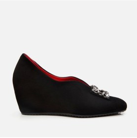 Resim Hotiç Kadın Deri Toka Detaylı Dolgu Topuklu Ayakkabı 01ayh306280a100 Siyah-black 