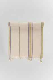 Resim Aruna Keten Peştemal - Lime Yeşil / 90x170 cm 