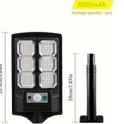 Resim Gaojunshop01 Ultra Parlak Led Güneş Enerjili Sokak Lambası Xkd 27a Işık Sensörlü Dış Mekan Aydınlatma 
