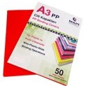 Resim MAPİ A3 PP OPAK KAPAK (KUM DESEN) 350 MİCRON KIRMIZI 50 Lİ 