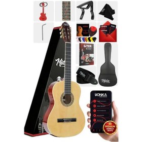 Resim Midex Mgx-200nt Kaliteli Klasik Gitar 4/4 Yetişkin Boy Full Set 1 Adet 