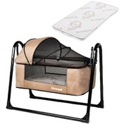 Resim Miracool Loft C 210 Portatif Beşik Kahverengi + Bambo Yatak 