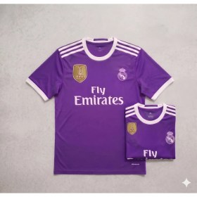 Resim Andream Real Madrid Ronaldo 7 2017/18 Sezon Mor Çocuk Futbol Forması Forma Şort Çorap Bileklik 4 Parça 