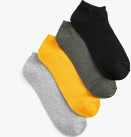 Resim Koton 4'lü Patik Çorap Seti Gri 3wam80033aa 3WAM80033AA040 Gri 