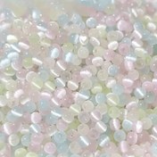 Resim 300 adet kedi gözü cam boncuklar, 4mm mavi, pembe, sarı, yeşil karışık renkli cam boncuklar, takı yapımı malzemeleri, kolyeler ve el işi nakış için uygun 