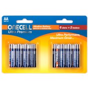 Resim Onecell LR6 Ultra Premium AA Kalem Pil 8'li 