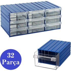 Resim Venoa Ds40 Şeffaf Çekmeceli Avadanlık Parça Kutusu 32 Parça 124x196x80 Mm 