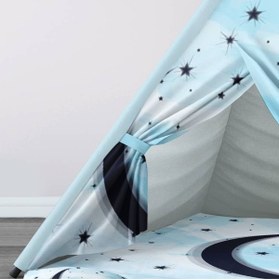 Resim instababyrooms Çocuk Oyun Çadırı Ay ve Yıldızlar Dijital Baskılı 