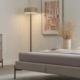 Resim Enza Home Varena Başlıklı Karyola 2'li Set - Açık Gri 
