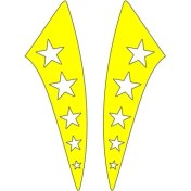 Resim SEVGENT Cg Sarı Yıldızlı Çamurluk Yan Sticker 
