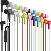 Resim Maeline Kablolu Kulaklıklar 50'li Paket, Mikrofonlu Yeni Kulaklıklar, Ağır Bas Stereo Gürültü Engelleyici Kulaklıklar, iPhone ve Android Cihazlarla Uyumlu, iPad, MP3, 3,5 mm'ye uyar (50 Paket, On 
