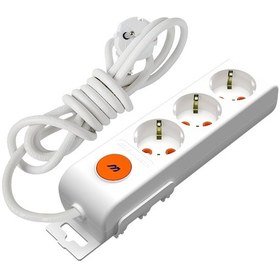 Resim Mutlusan Ri-Tech 3'lü Çocuk Korumalı Grup Priz 3 Metre Beyaz 