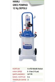 Resim Mitacan Mitican Havalı Gres Pompası 12 Lt Basınçlı 