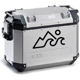 Resim Dağ Desenli Motosiklet Çanta Sticker Etiket Modeli - 2 