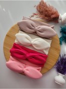 Resim SeherBebeButik Kız Çocuk & Bebek Kaşkorse Tavşan Kulak Bandana 4'lü Set 