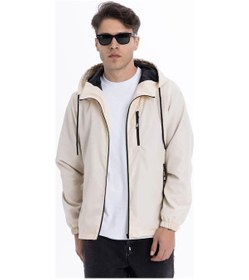 Resim İçi Astarlı Su Ve Rüzgar Geçirmez Erkek Cepli Yağmurluk Taş 