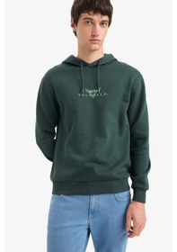 Resim Defacto Vikings Valhalla Regular Fit Kapüşonlu Sweatshirt E9299ax25augn536 Yeşil-gn536 