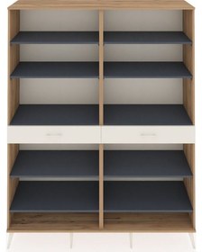 Resim Hyperion Gardrop 10 Raflı 2 Çekmeceli 176x44x221 Çam-antrasit/aytaşı Antrasit/aytaşı 