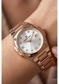 Resim Daniel Klein Dke.1.13947.7 Modern Oval Kare Kasa Takvimli Çelik Kordonlu Kadın Kol Saati Rose Gold 