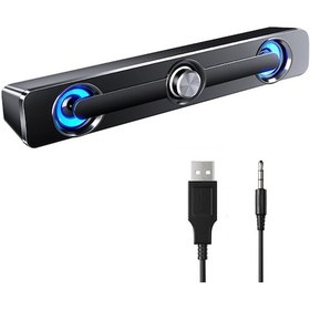 Resim SADA V-111 Kablolu Bilgisayar Hoparlör USB Güçlü Stereo Bar Subwoofer Soundbar 