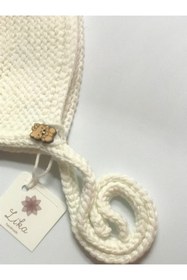 Resim Lika Bambu Örme Bebek Şapkası 6-9 Ay (EL YAPIMI) 