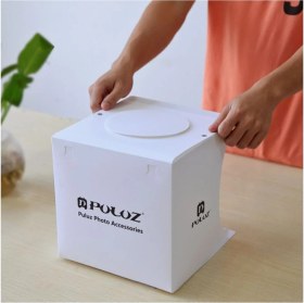 Resim Pazariz Beyaz Puluz LED Işıklı 5 Farklı Arka Plan 3 Boyutlu Ürün Çekim Çadırı 20X20 cm 