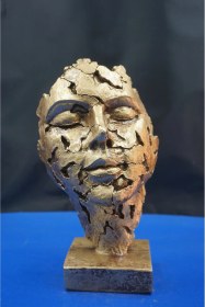 Resim Özel Tasarım Dekoratif Yüz Heykel Biblo Ev Dekor & Hediyelik Aksesuar 25 Cm 