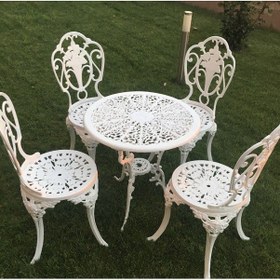 Resim Aluminyumdokumcu Gül Sandalye 4 Adet Osmanlı Masa 