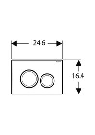 Resim Geberit Delta20 115.127.11.1 Kumanda Paneli Çift Basmalı, Beyaz 